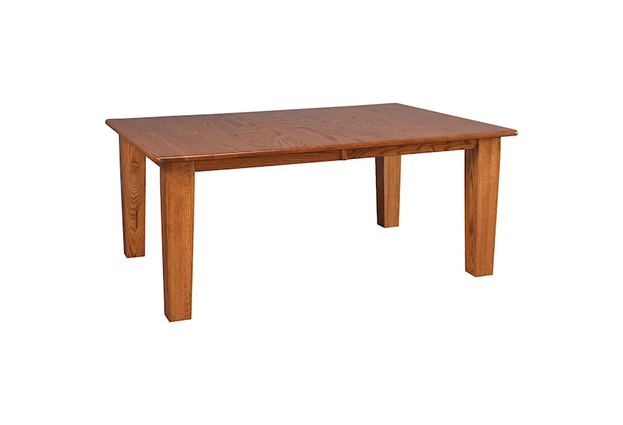 Premium Leg Solid Wood Dining Table by Daniel's Amish at Pilgrim Furniture City