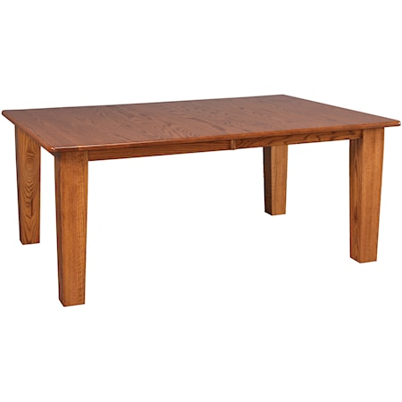 Solid Wood Dining Table with 2-12" Leaves