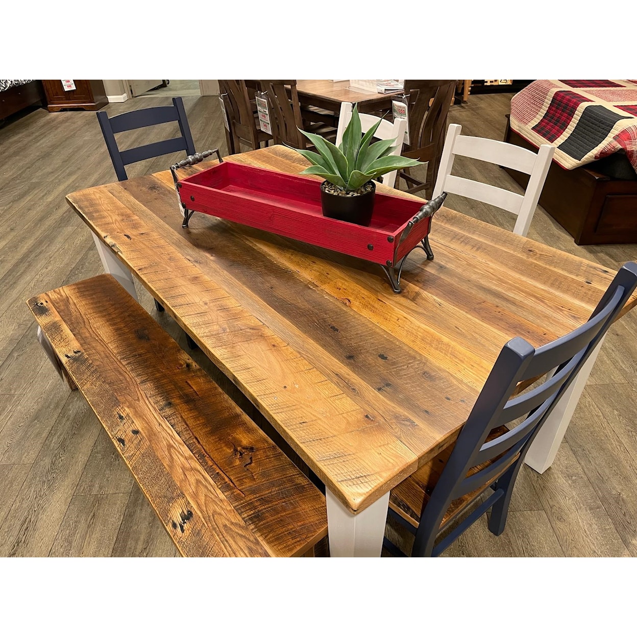 Daniel's Amish Reclaimed Barnwood 6-PC Customizable Dining Set