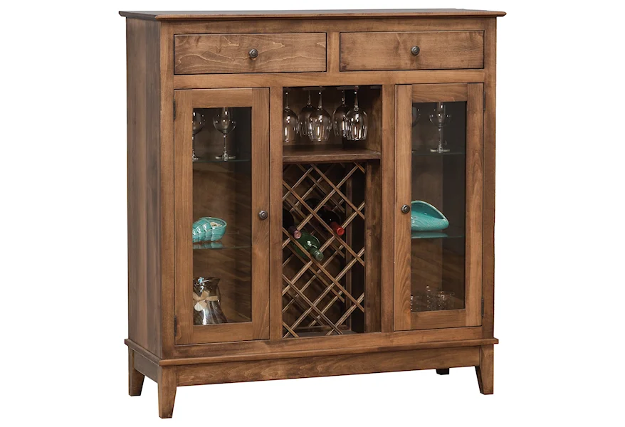 Dining Storage Shaker Wine Cabinet by Daniel's Amish at VanDrie Home Furnishings
