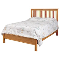 Full Slat-Style Bed with Low Footboard