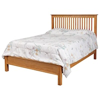 Queen Slat-Style Bed with Low Footboard