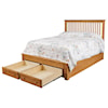 Daniels Amish Simplicity King Pedestal Storage Bed