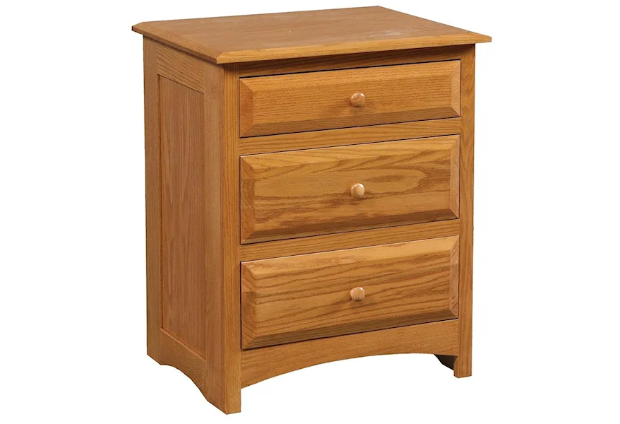 Simplicity 3-Drawer Nightstand by Daniel's Amish at Saugerties Furniture Mart