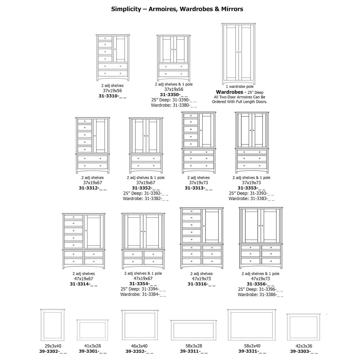 Daniel's Amish Simplicity Tall Medium Mirror