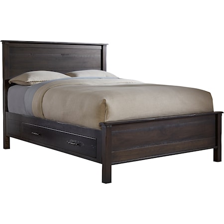 California King Supreme Pedestal Storage Bed with 1 - 60" Drawer on Each Side