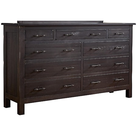 Solid Wood 9 Drawer Dresser