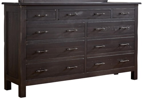Solid Wood 9 Drawer Dresser