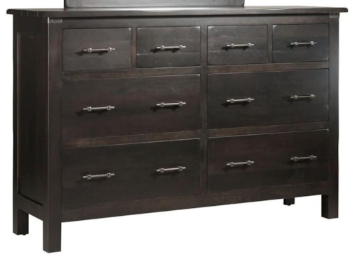 Rustic 8-Drawer Dresser