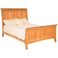 California King Solid Wood Sleigh Bed