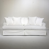 White Slipcovered Sofa in Performance Fabric