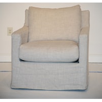 Swivel Chair in Belgian Linen