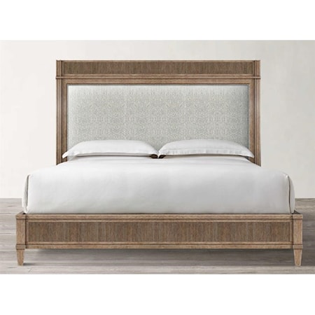 Queen Bed with Upholstered Heaboard