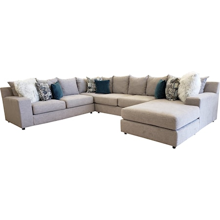 4pc Large Sectional RAF Chaise