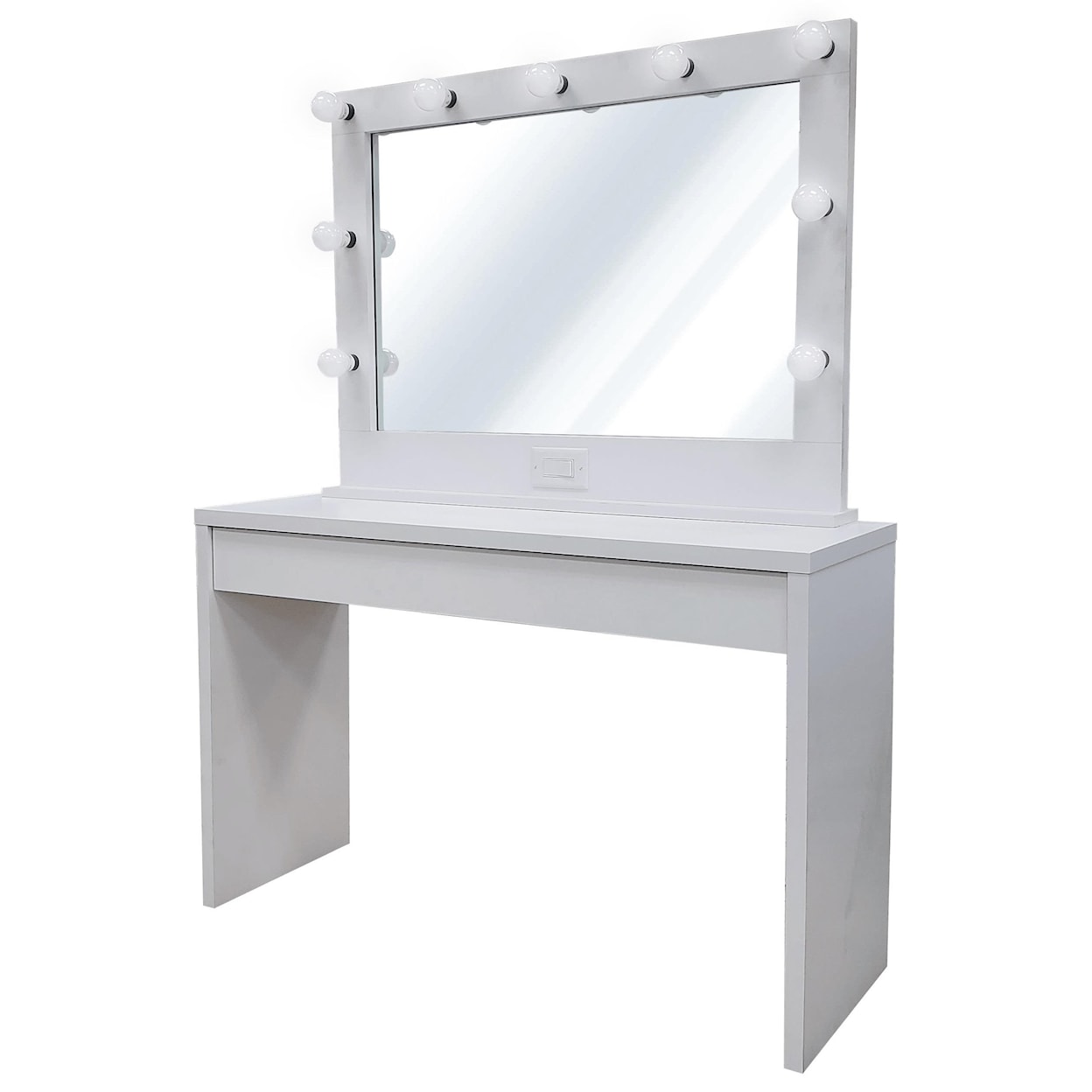 Exclusive GLAMOUR VANITIES White Vanity with Mirror