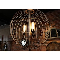 Rustic Globe Hanging Lamp