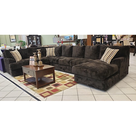 Shelie 3pc 7 Seats Sectional Chocolate