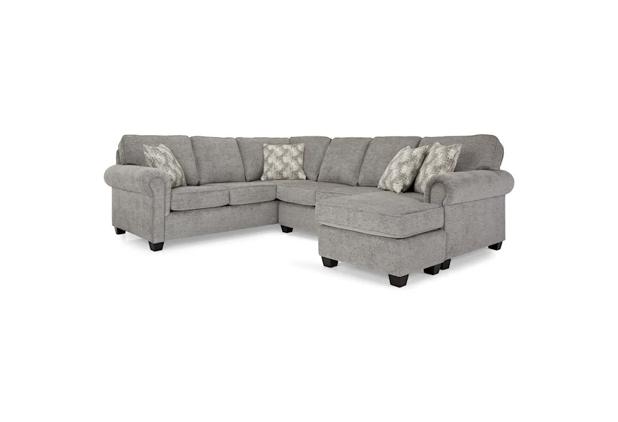 2006 Sectional Series Sectional with Chaise by Decor-Rest at Upper Room Home Furnishings