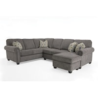 Transitional Sectional Sofa Group with Chaise