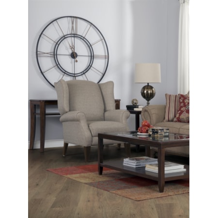 Push Back Wing Chair