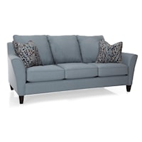 Contemporary Sofa with Attached Pillow Back