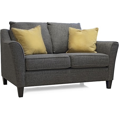 LOVESEAT WITH ATTACHED PILLOW BACK