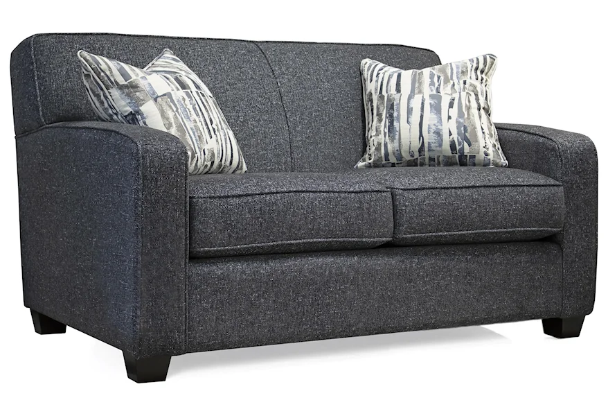 2401 CONTEMPORARY LOVESEAT WITH PILLOWS by Decor-Rest at Upper Room Home Furnishings