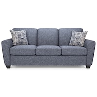 Transitional Queen Bed Sofa with Flared Arms
