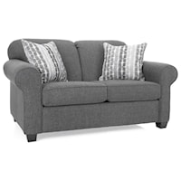 Casual Style Upholstered Loveseat with Tapered Legs