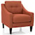 Decor-Rest 2467 Mid-Century Modern Accent Chair with Sloped Track Arms