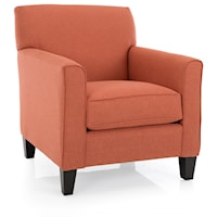 Transitional Accent Chair with Tight Seat Back