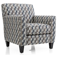 Transitional Accent Chair with Tight Seat Back