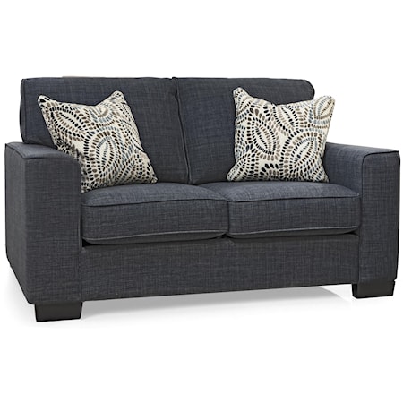 2483 Casual Loveseat with Wide Track Arms