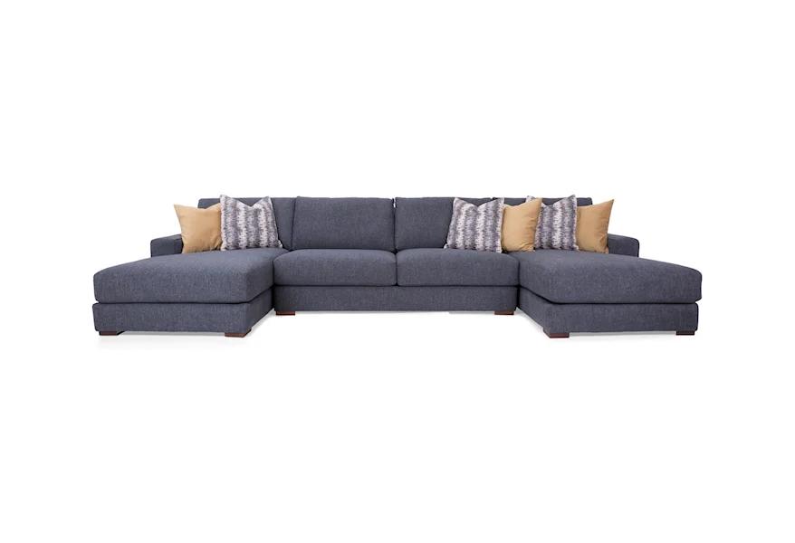 2702 4-Seat Sectional Sofa with 2 Chaise Lounges by Decor-Rest at Lucas Furniture & Mattress