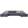 Decor-Rest 2702 4-Seat Sectional Sofa with 2 Chaise Lounges