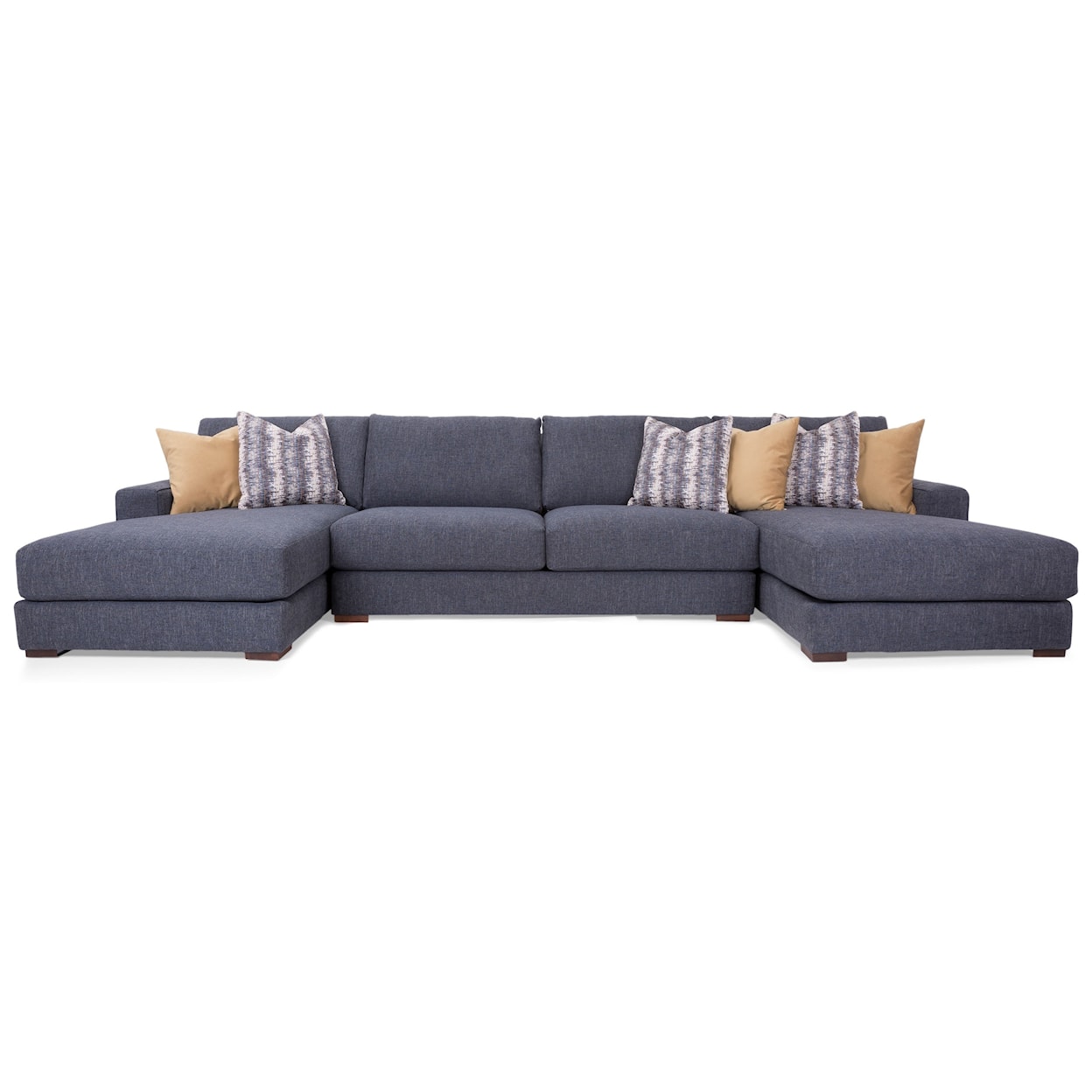 Decor-Rest 2702 4-Seat Sectional Sofa with 2 Chaise Lounges