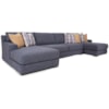 Decor-Rest 2702 4-Seat Sectional Sofa with 2 Chaise Lounges