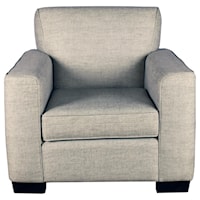 Casual Chair with Beveled Arms