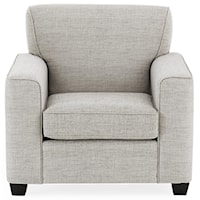 Casual Chair with Beveled Arms