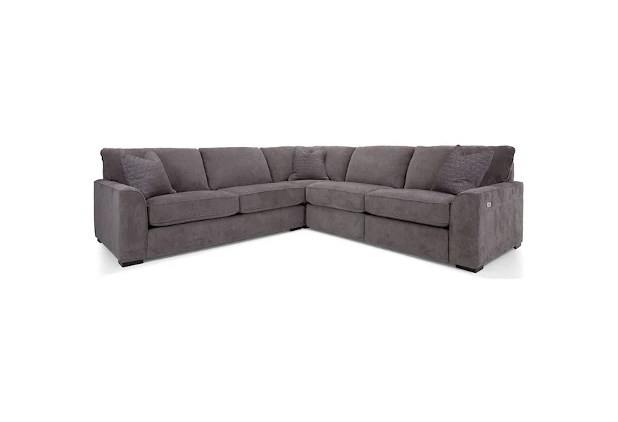 2786 3-Piece Reclining Sectional Sofa by Decor-Rest at Fine Home Furnishings