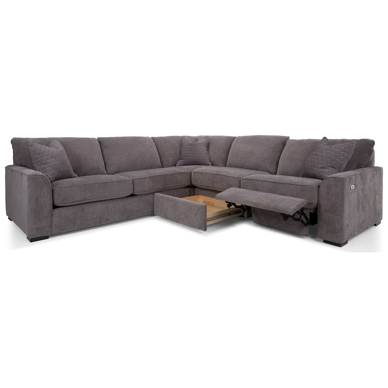 Decor-Rest 2786 3-Piece Reclining Sectional Sofa