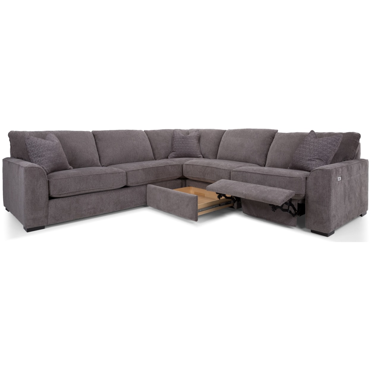 Decor-Rest 2786 3-Piece Reclining Sectional Sofa