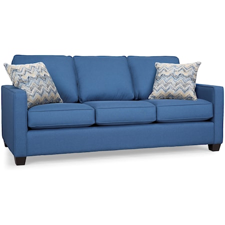 Contemporary 79" Sofa with Track Arms