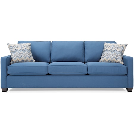 Contemporary 94" Sofa with Track Arms