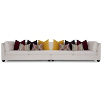 Casual Sectional Sofa with Loose Pillow Back