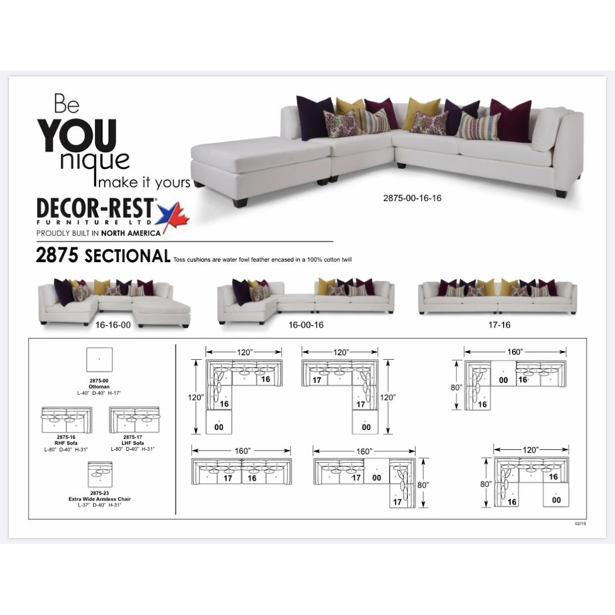 Decor-Rest 2875 Sectional Sofa