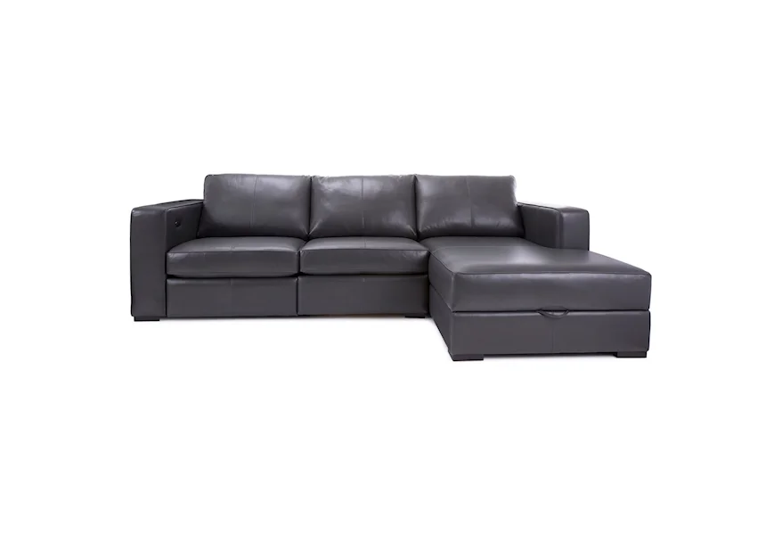 2900 Reclining Sofa with Chaise by Decor-Rest at Sheely's Furniture & Appliance