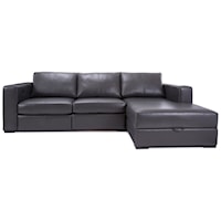 Contemporary Customizable Reclining Sofa with Chaise