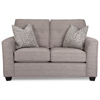 Loveseat with Tufted Back Cushions