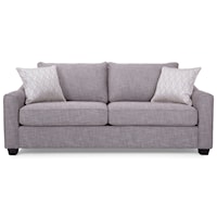 Contemporary Sofa with Wood Feet